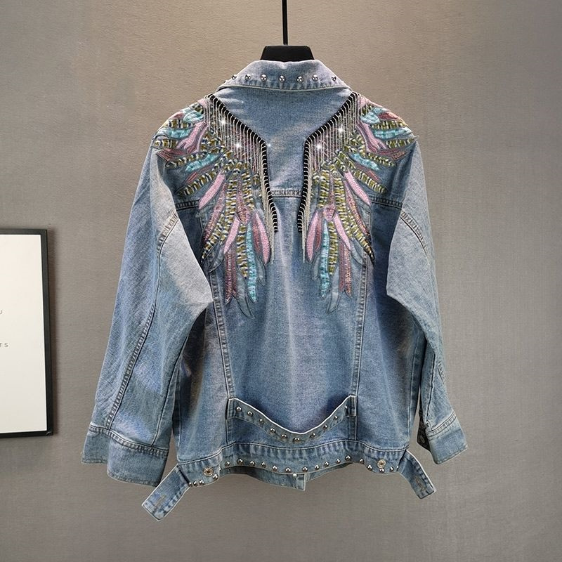 Patchwork Jean Jacket - 2026 New AutumnFashion Rivet Woman Denim