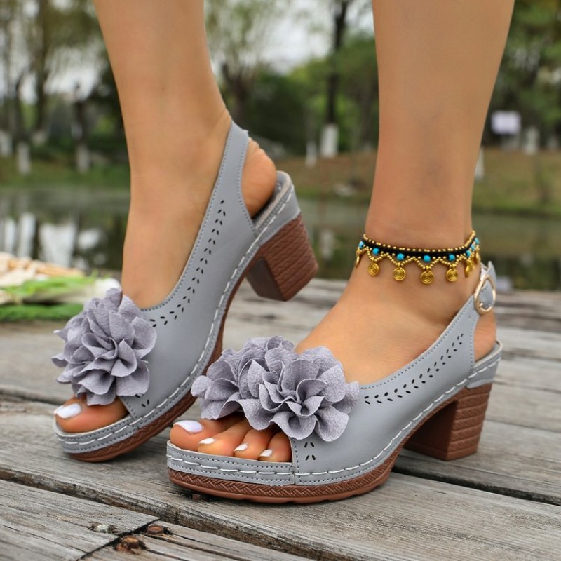 Vintage Flower Decorate Peep T - огляд і ціна Vintage Fashion Heels