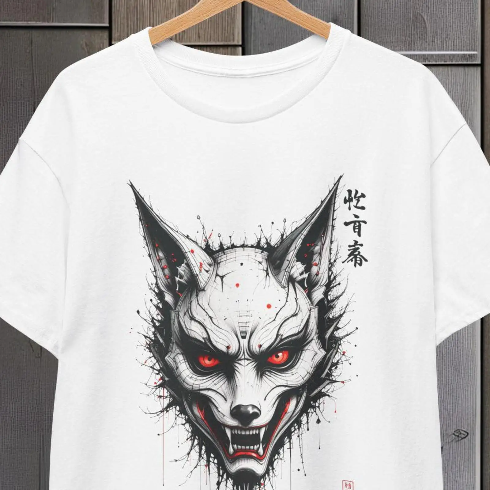Japanese Fox Mask T Shirt Kyot - огляд і ціна Vintage Fashion Kyoto
