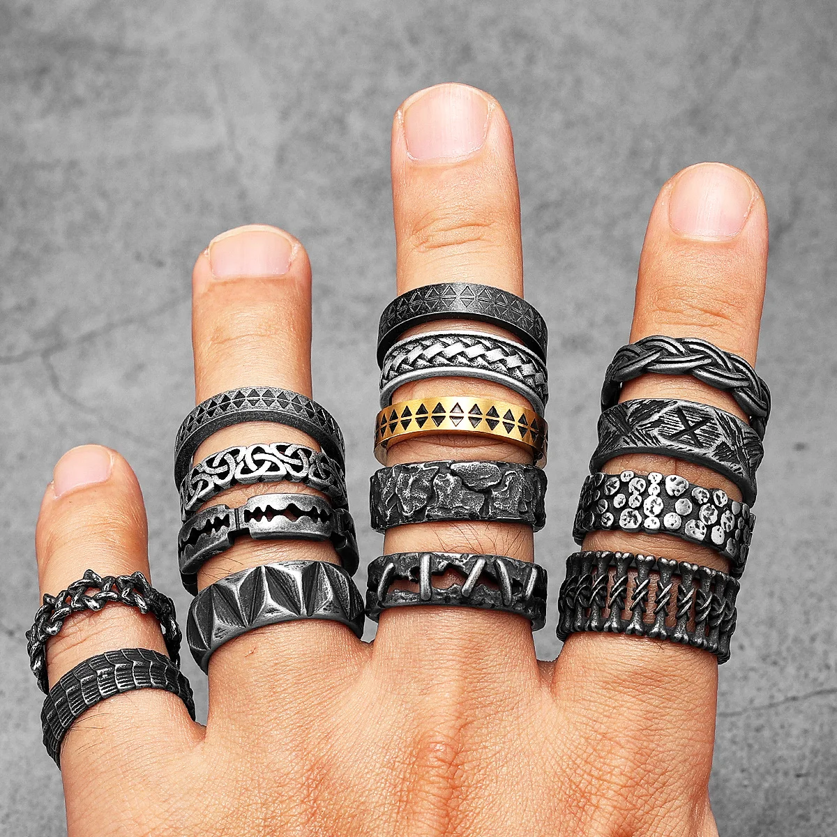 Retro Gothic Bone Men Rings St - огляд і ціна Vintage Fashion Newtown