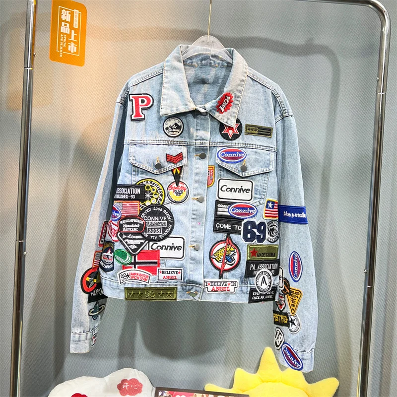 Spring and Autumn New Men's Em - огляд і ціна Patchwork Jean Jacket