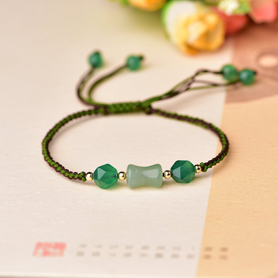 Green Natural Jade Beads Brace - огляд і ціна Vintage Fashion Designer
