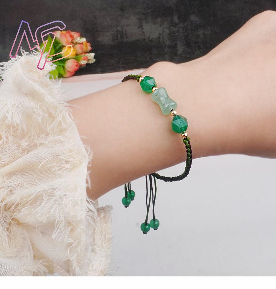 Green Natural Jade Beads Brace - огляд і ціна Vintage Fashion Designer