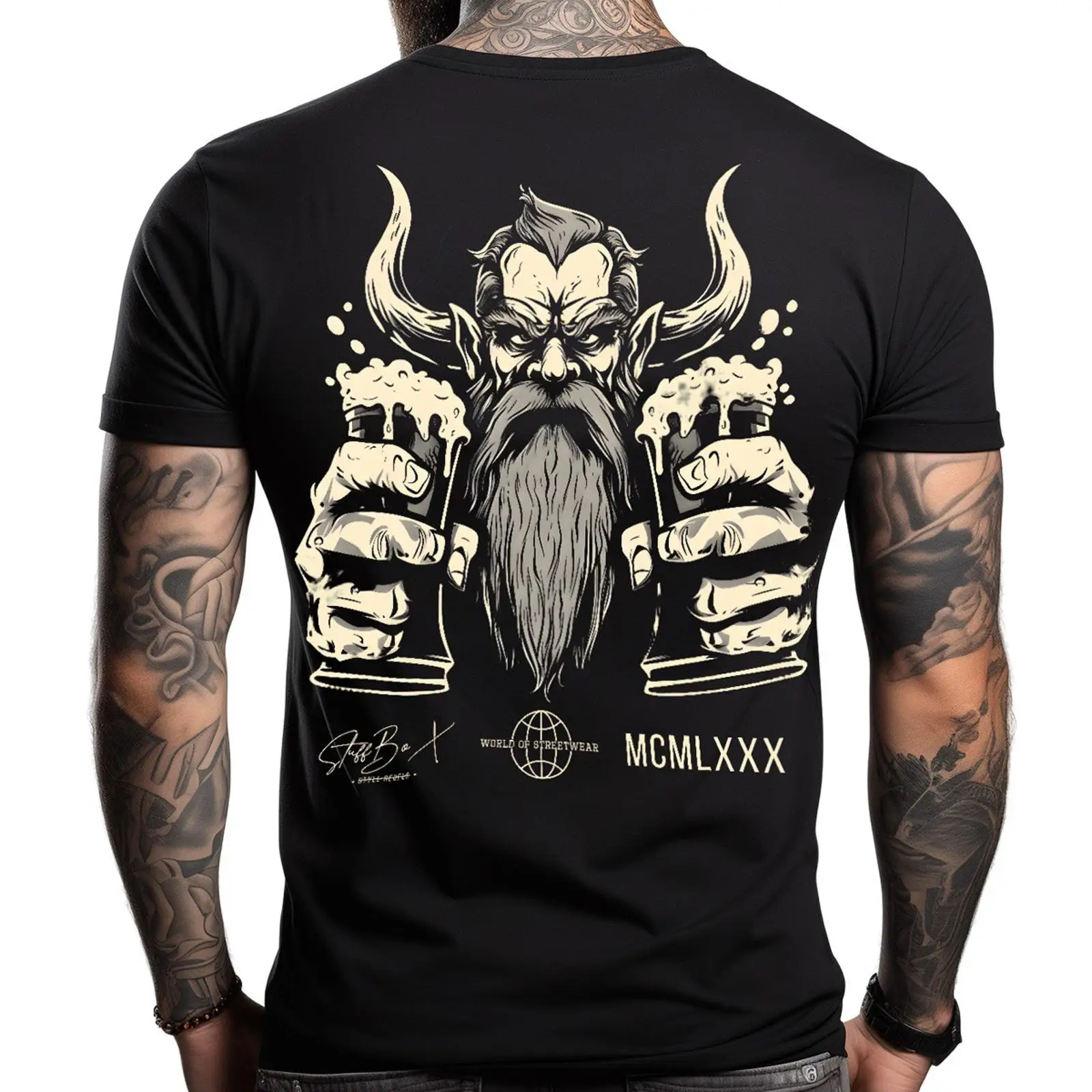 Stuff Box Herren Rundhals Kurz - огляд і ціна Vintage Fashion Stuff
