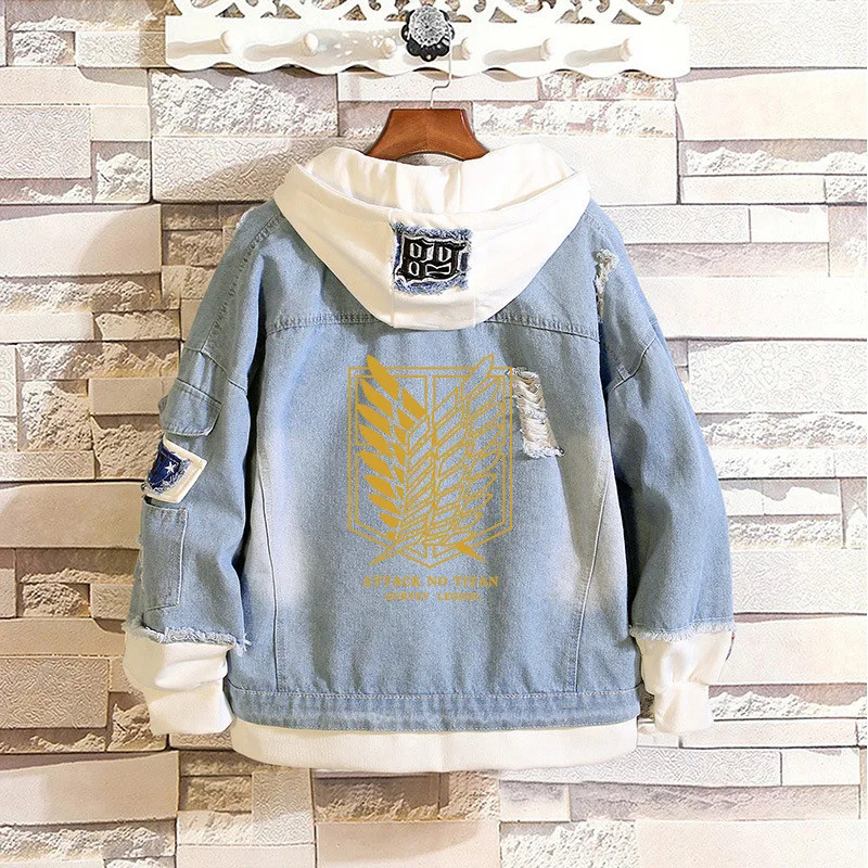 CyAnime Attack on Titan Unisex - огляд і ціна Patchwork Jean Jacket