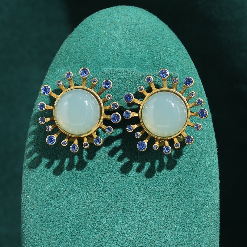 Vintage Green Agate Earrings A - огляд і ціна Vintage Fashion Jewelry Brands