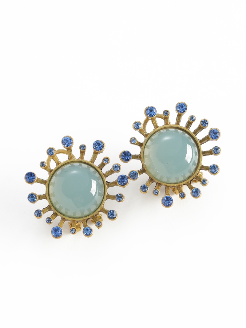 Vintage Green Agate Earrings A - огляд і ціна Vintage Fashion Jewelry Brands