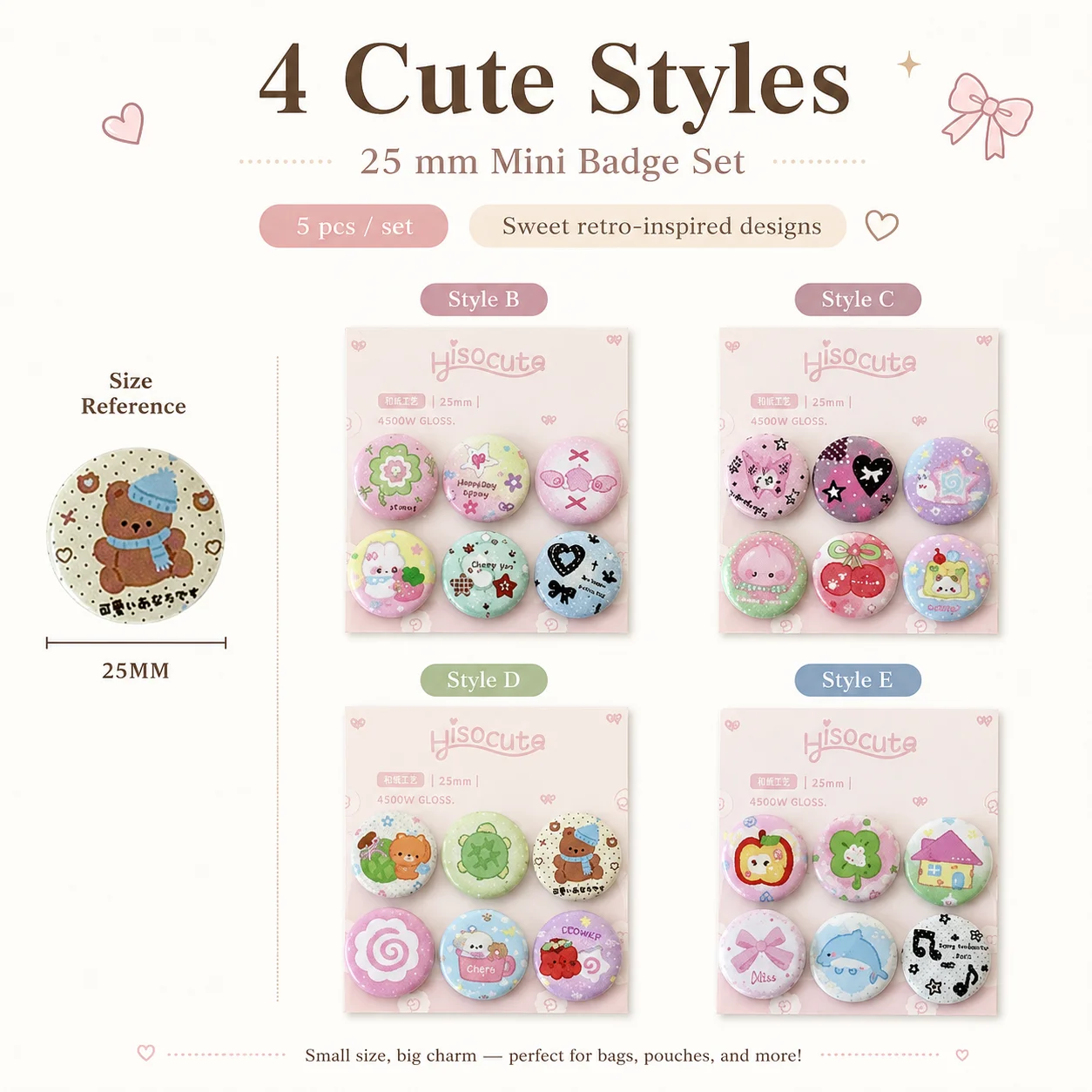 Student Clover 25mm Mini Pin B - огляд і ціна Vintage Fashion Journal