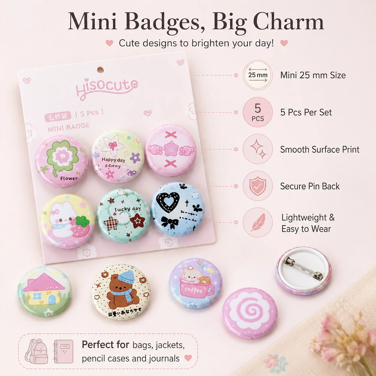 Student Clover 25mm Mini Pin B - огляд і ціна Vintage Fashion Journal