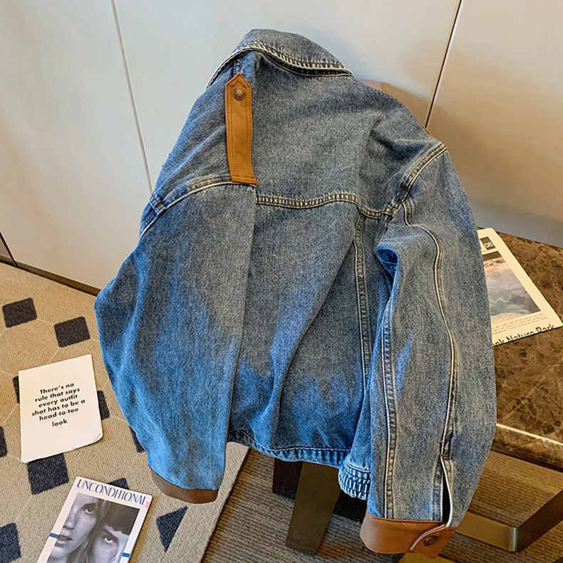 Vintage Stitching Denim Jacket - огляд і ціна Patchwork Jean Jacket