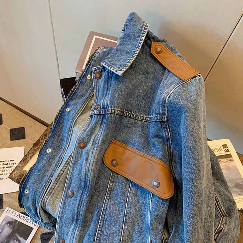 Vintage Stitching Denim Jacket - огляд і ціна Patchwork Jean Jacket