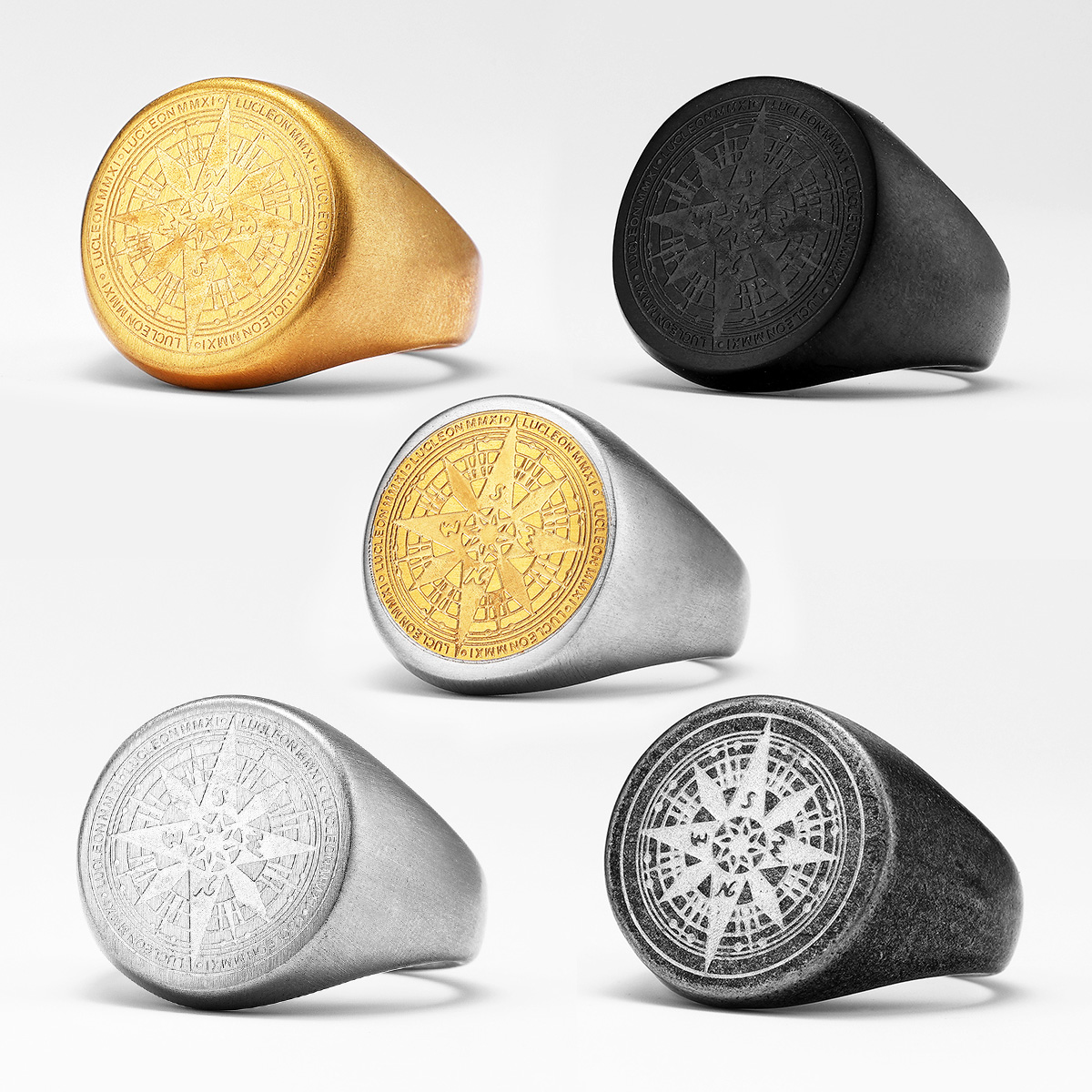 Simple Compass Men Rings Stain - огляд і ціна Vintage Fashion Stuff