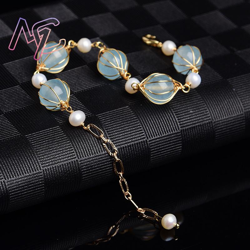 Blue Natural Jade Bead Earring - огляд і ціна Vintage Fashion Designer