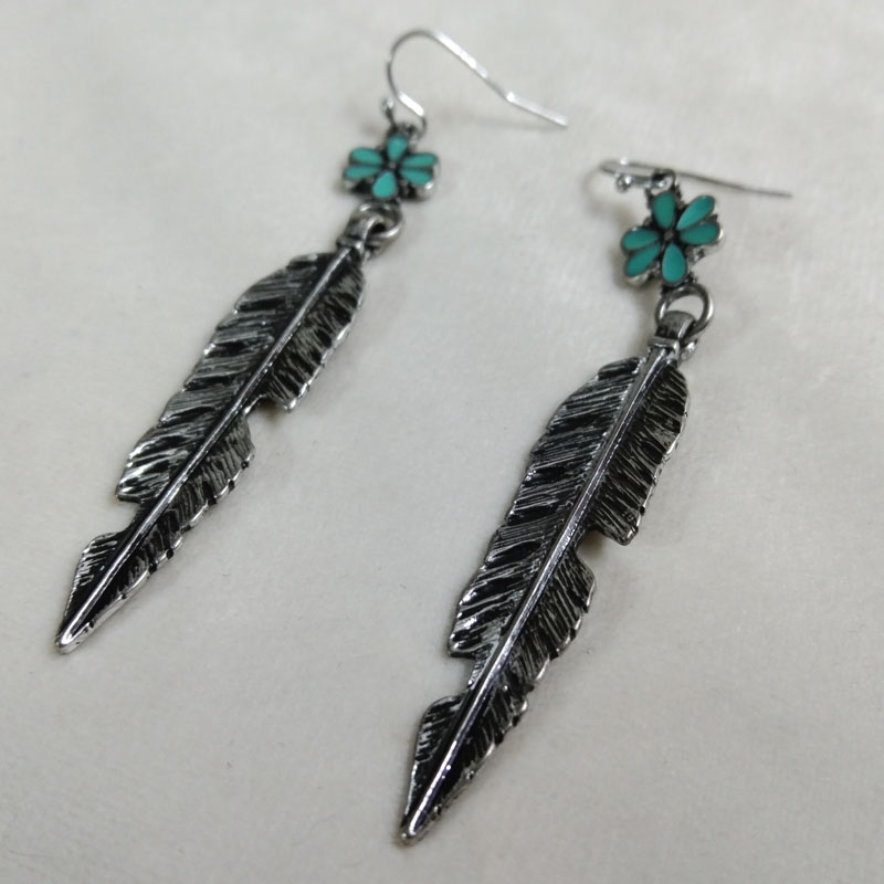 Antique Silver Feather Drop Ea - огляд і ціна Vintage Fashion Jewelry Brands
