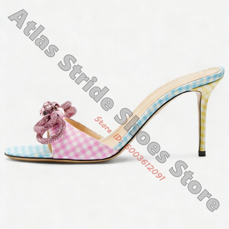 Women Red White Gingham Check  - огляд і ціна Vintage Fashion Heels