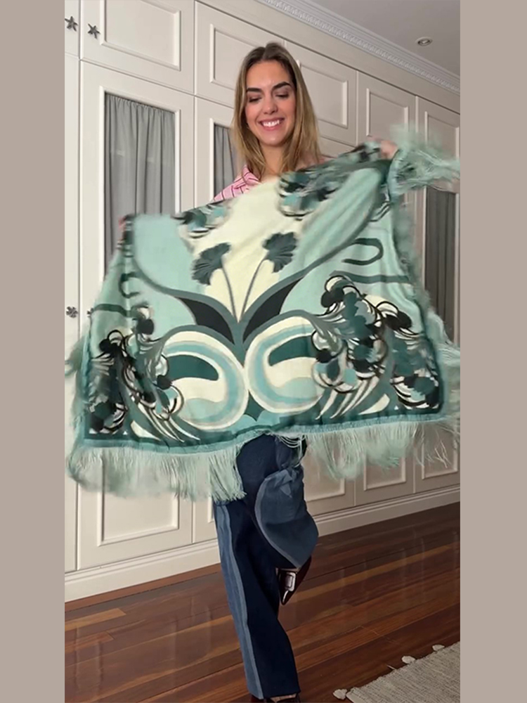 Vintage Printed Tassel Square  - огляд і ціна Vintage Fashion Ai