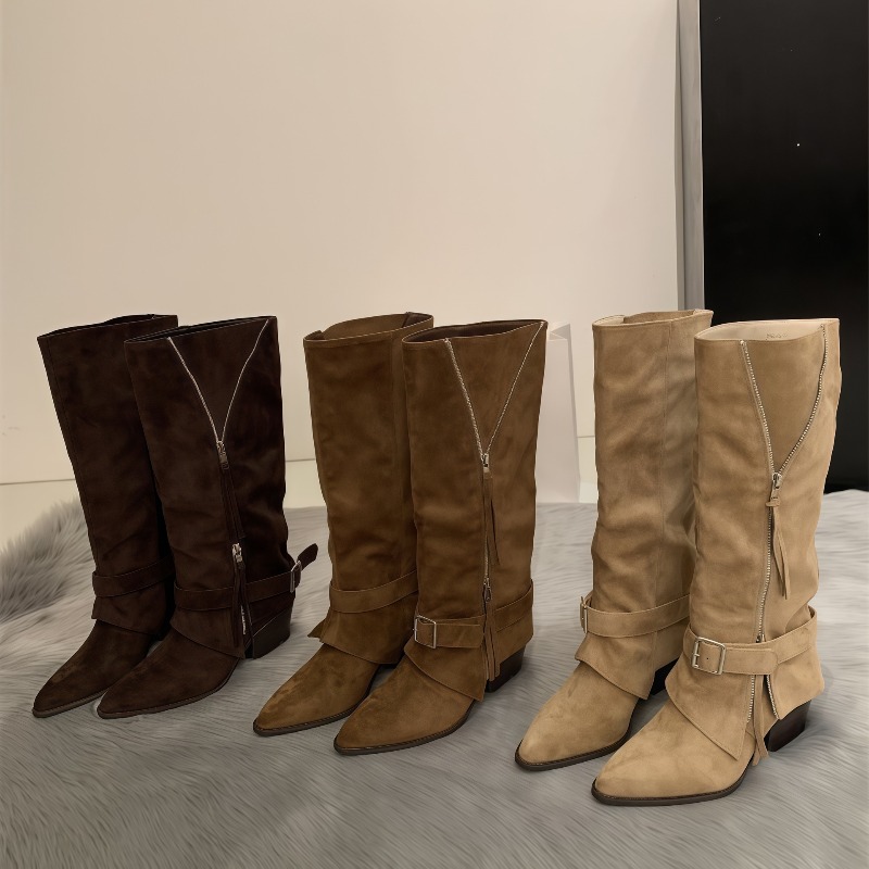 Women's Boots Vintage Suede Le - огляд і ціна Vintage Fashion Heels