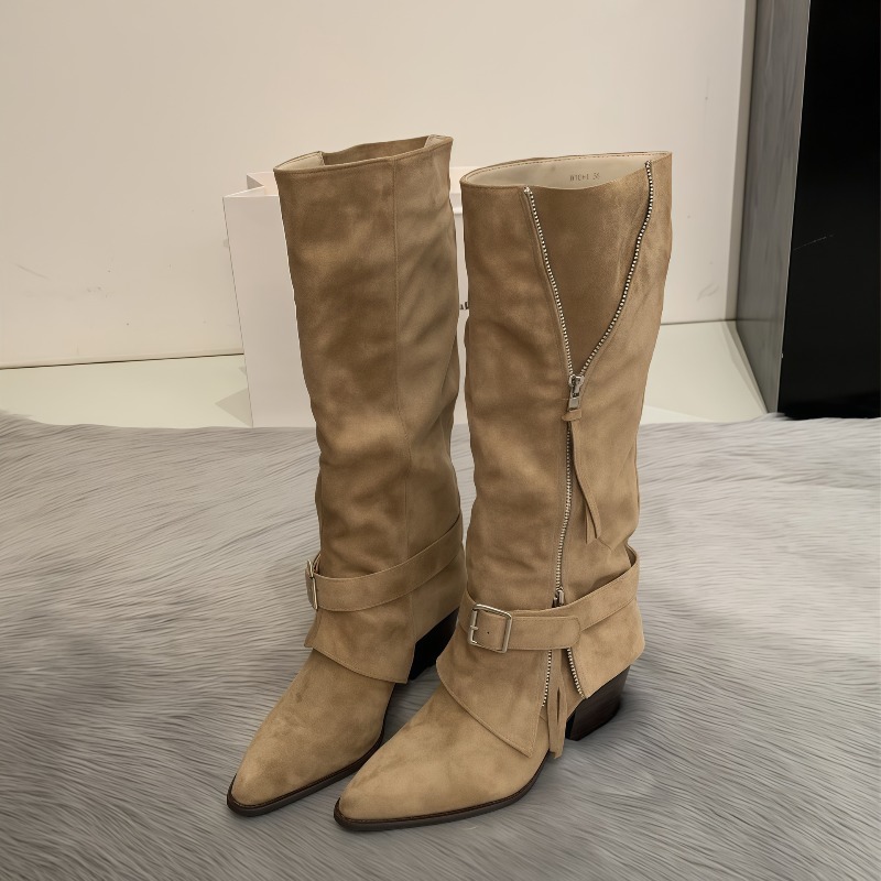 Women's Boots Vintage Suede Le - огляд і ціна Vintage Fashion Heels