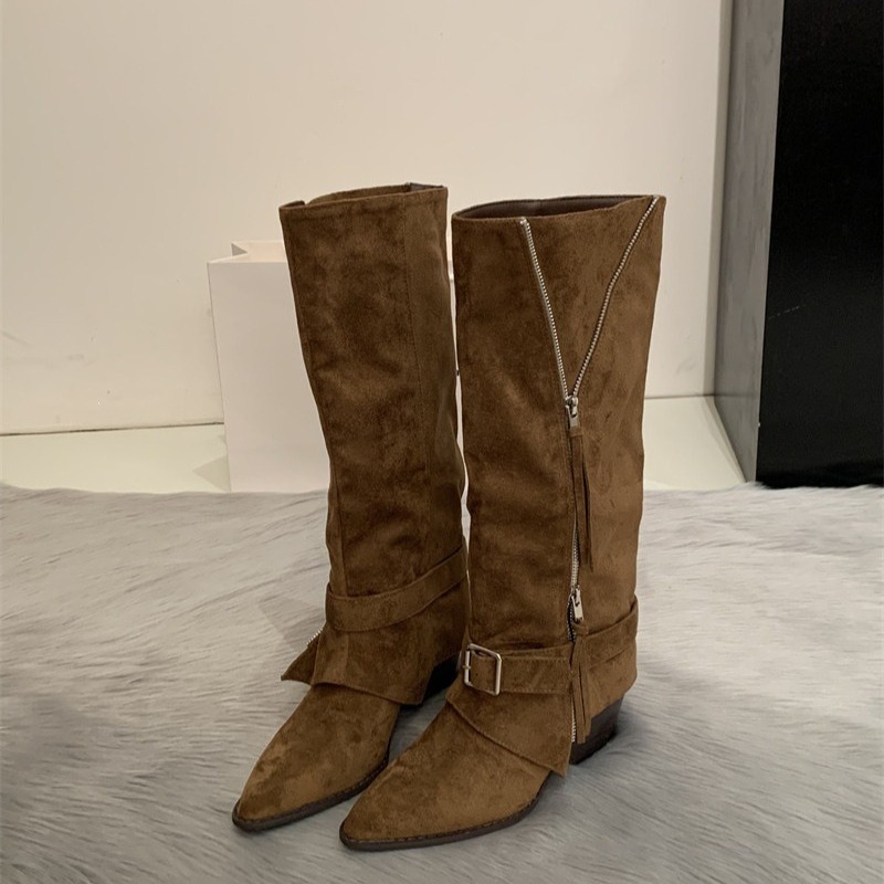 Women's Boots Vintage Suede Le - огляд і ціна Vintage Fashion Heels