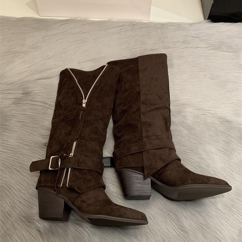 Women's Boots Vintage Suede Le - огляд і ціна Vintage Fashion Heels
